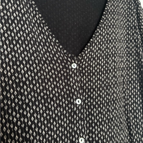 H&M Black and White Patterned Midi Dress - Picture 3 of 3